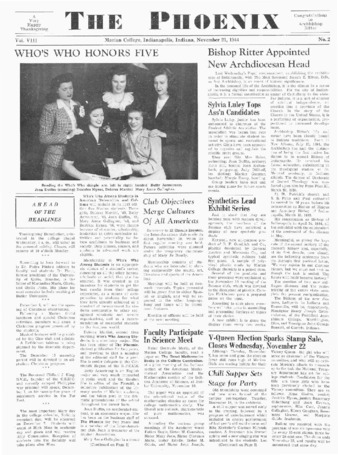 The Phoenix Vol. VII, No. 1 (October 29, 1943) Thumbnail