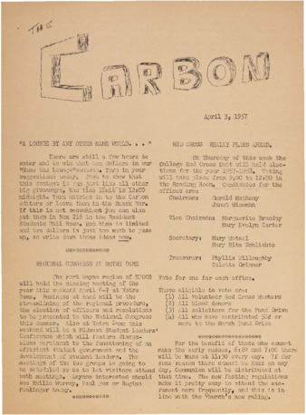 The Carbon (April 3, 1957) Miniature