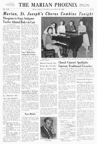 Then Phoenix, Vol. XXIII, No. 6 (March 25, 1960) Thumbnail