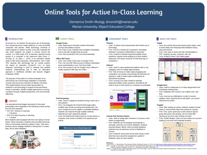 Online Tools for Active In-Class Learning Thumbnail