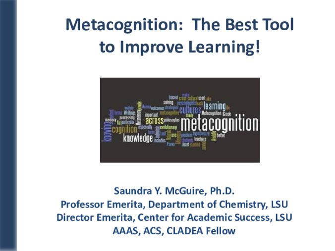 Metacognition:  The Best Tool to Improve Learning! Miniature